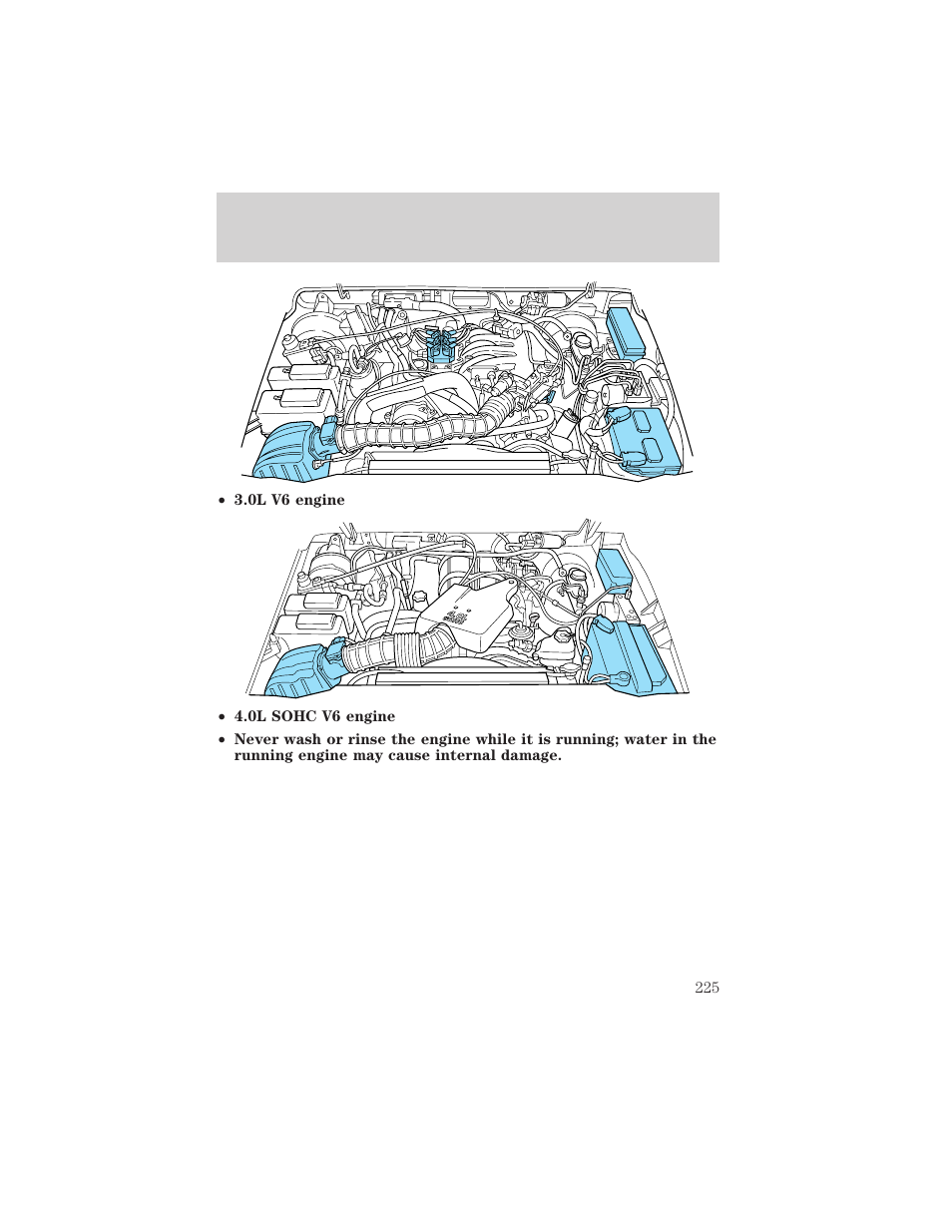 Cleaning | FORD 2002 Ranger v.1 User Manual | Page 225 / 288