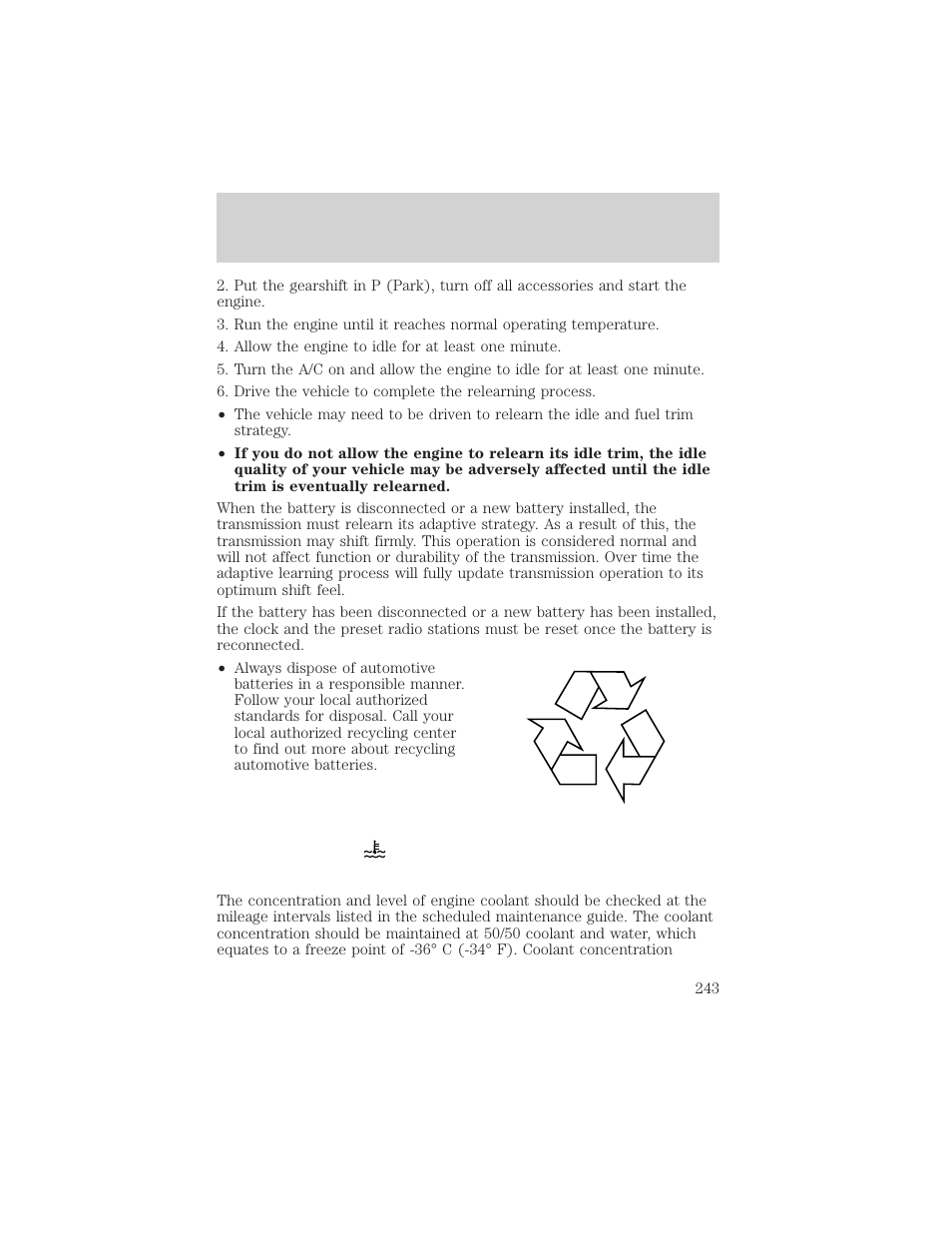 Maintenance and specifications | FORD 2002 Ranger v.1 User Manual | Page 243 / 288