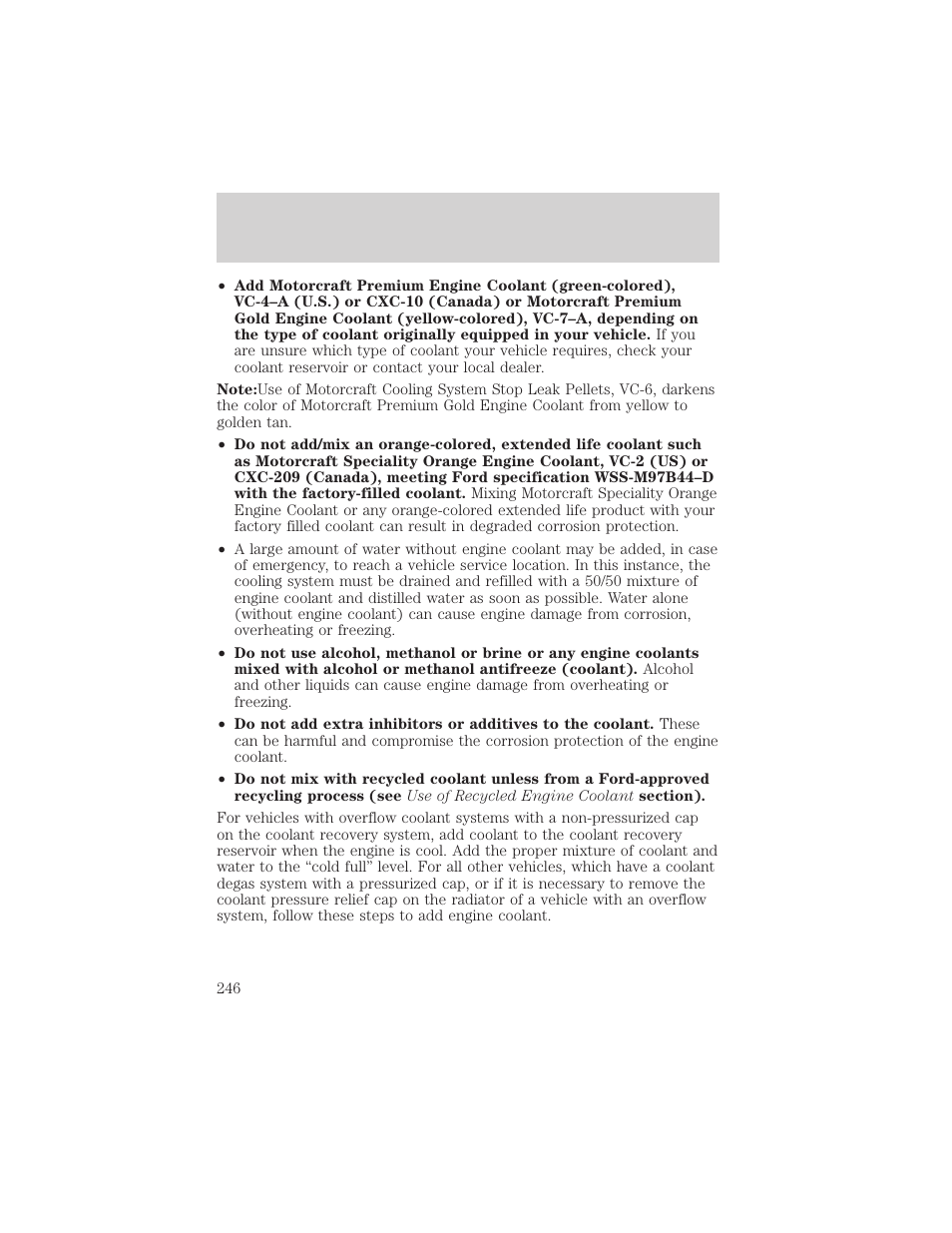 Maintenance and specifications | FORD 2002 Ranger v.1 User Manual | Page 246 / 288