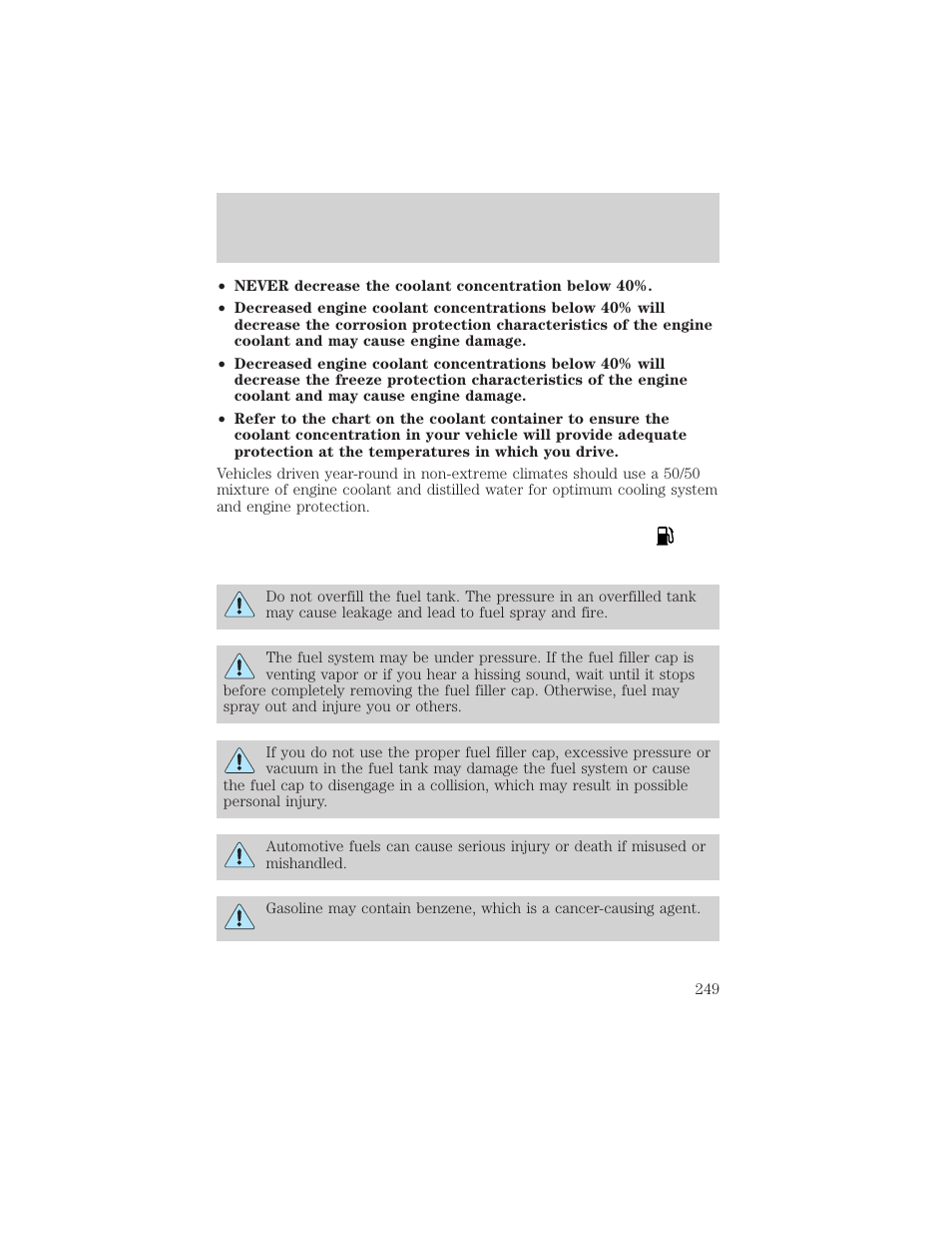 Maintenance and specifications | FORD 2002 Ranger v.1 User Manual | Page 249 / 288