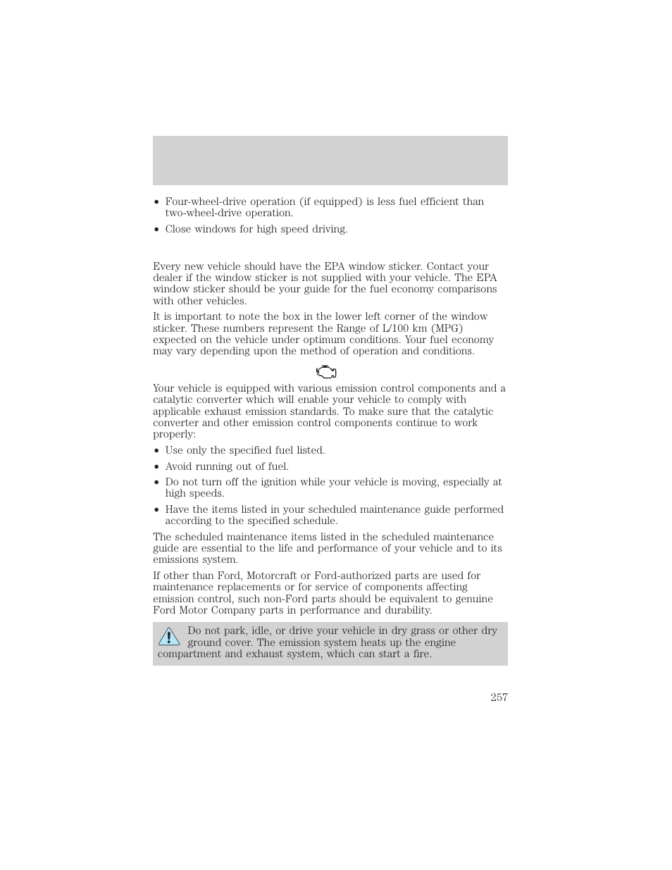 Maintenance and specifications | FORD 2002 Ranger v.1 User Manual | Page 257 / 288