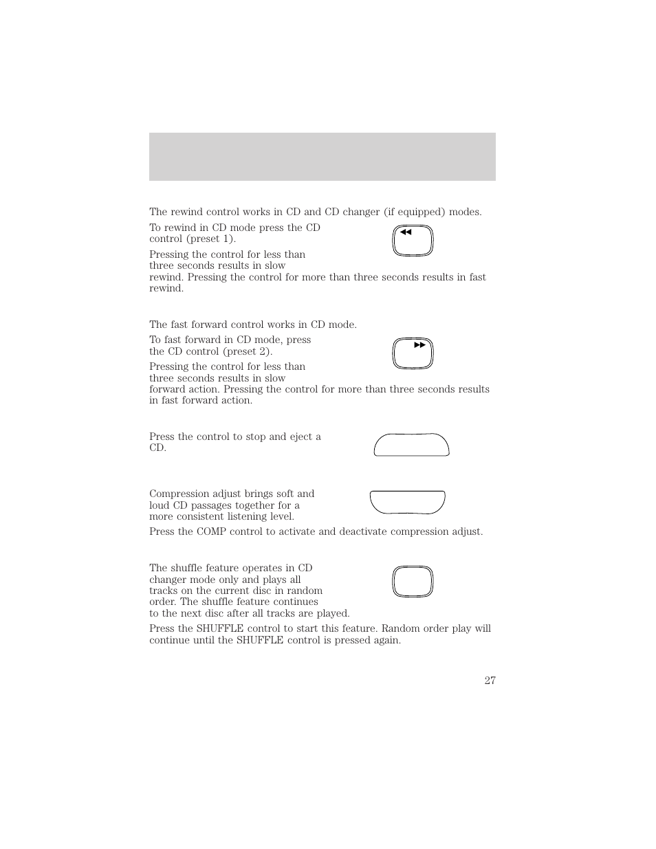 Ej comp, Entertainment systems | FORD 2002 Ranger v.1 User Manual | Page 27 / 288