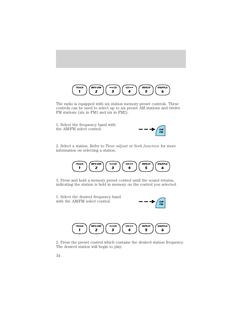 Entertainment systems | FORD 2002 Ranger v.1 User Manual | Page 34 / 288