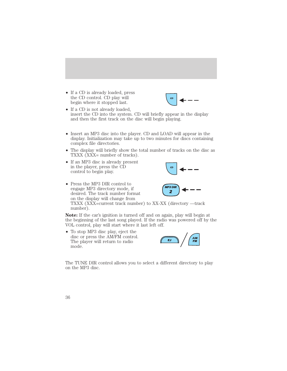 Entertainment systems | FORD 2002 Ranger v.1 User Manual | Page 36 / 288