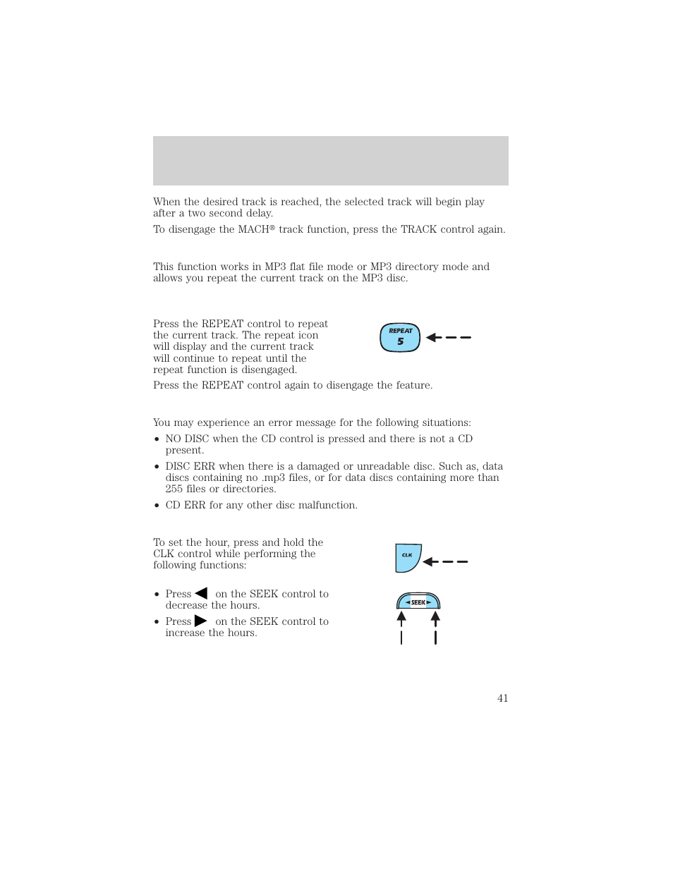 Entertainment systems | FORD 2002 Ranger v.1 User Manual | Page 41 / 288