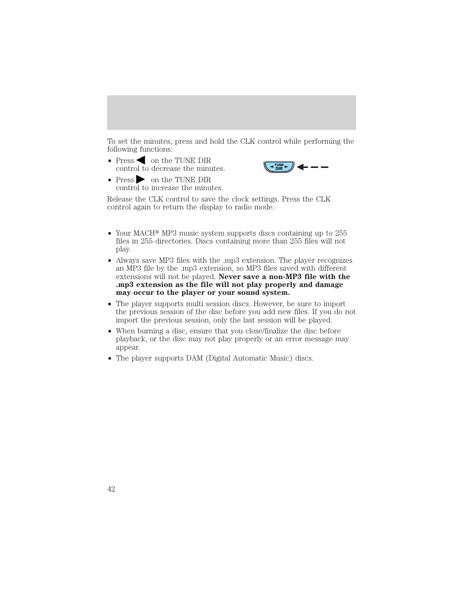 Entertainment systems | FORD 2002 Ranger v.1 User Manual | Page 42 / 288