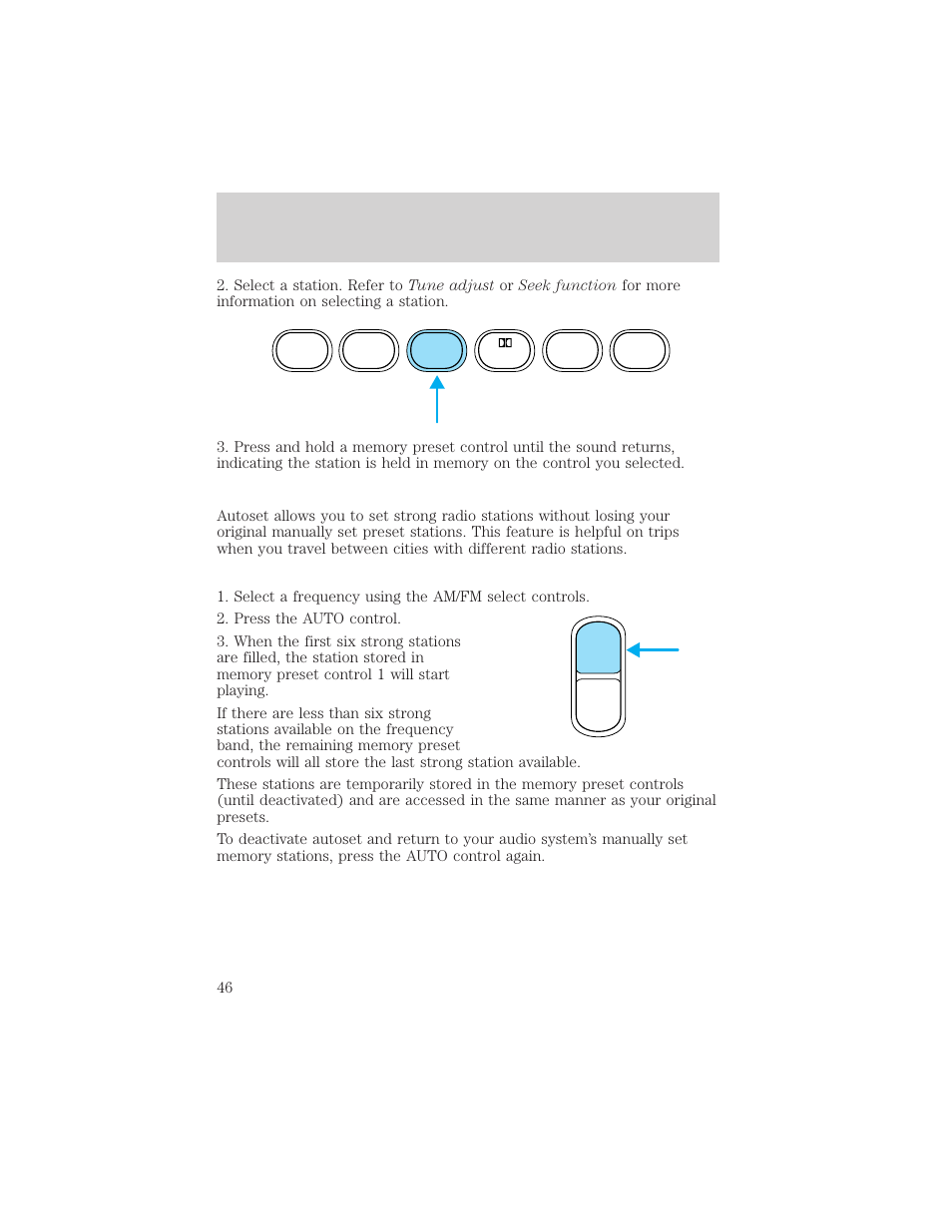 Auto clk entertainment systems | FORD 2002 Ranger v.1 User Manual | Page 46 / 288