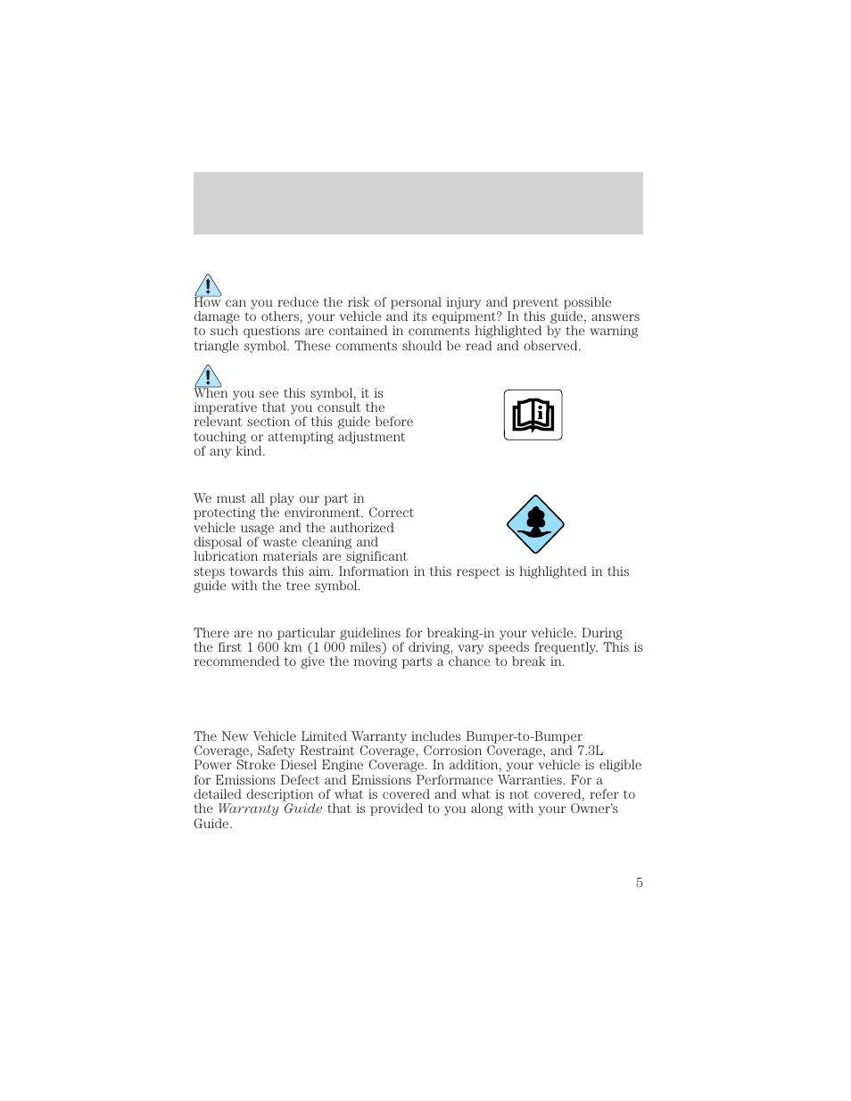 Introduction | FORD 2002 Ranger v.1 User Manual | Page 5 / 288