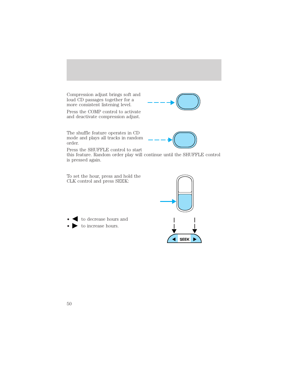 Auto clk entertainment systems | FORD 2002 Ranger v.1 User Manual | Page 50 / 288