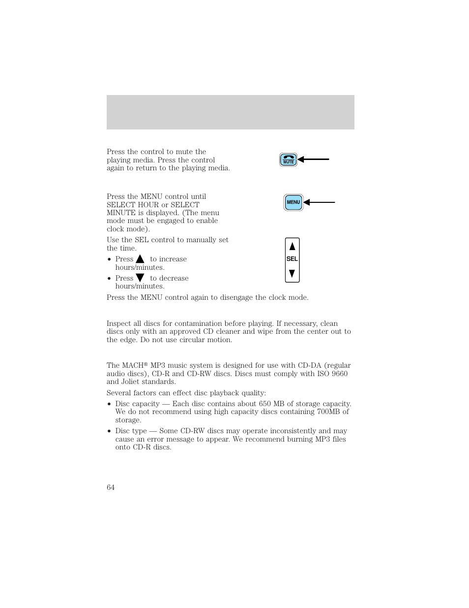 Entertainment systems | FORD 2002 Ranger v.1 User Manual | Page 64 / 288