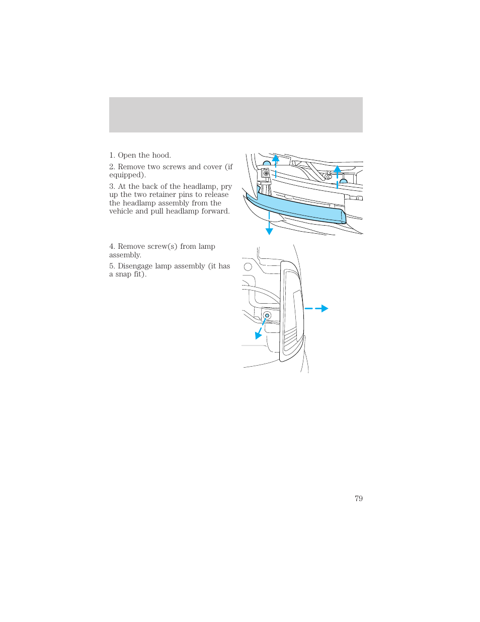 Lights | FORD 2002 Ranger v.1 User Manual | Page 79 / 288