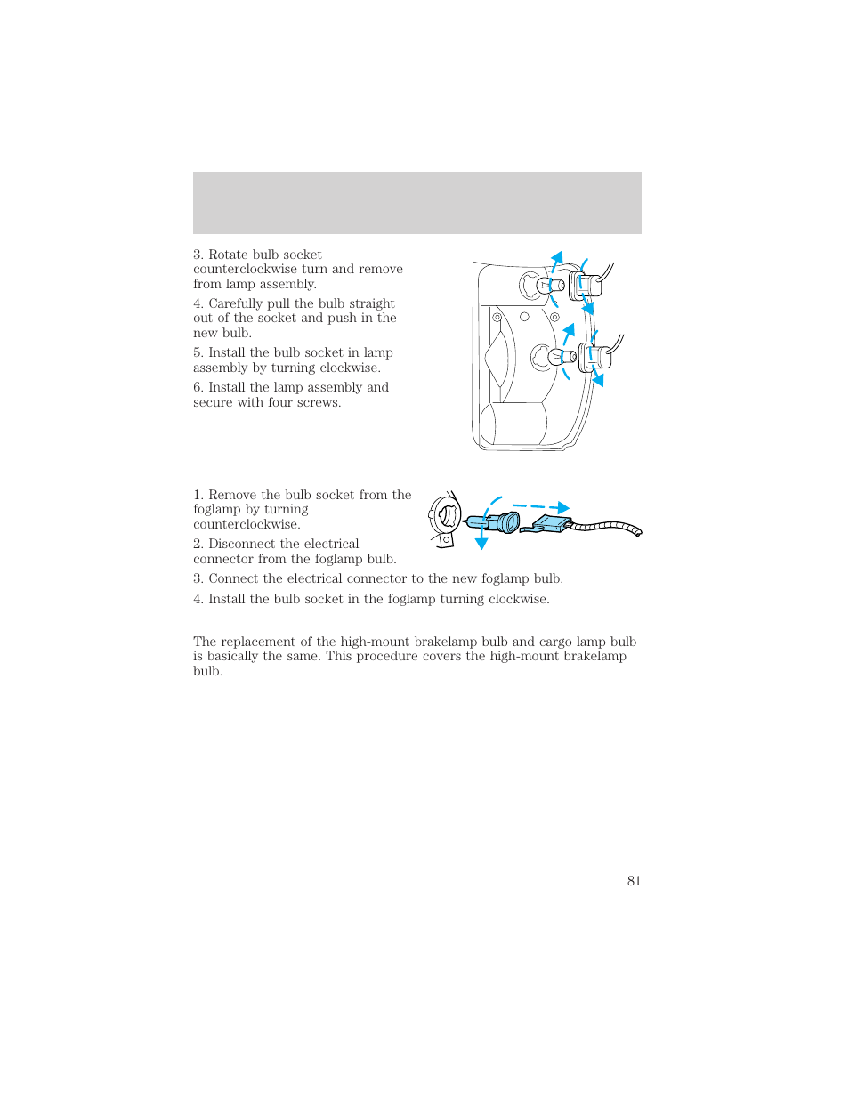 Lights | FORD 2002 Ranger v.1 User Manual | Page 81 / 288