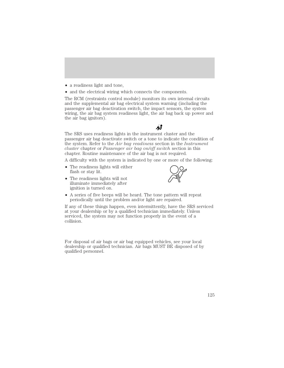 Seating and safety restraints | FORD 2002 Ranger v.2 User Manual | Page 125 / 288
