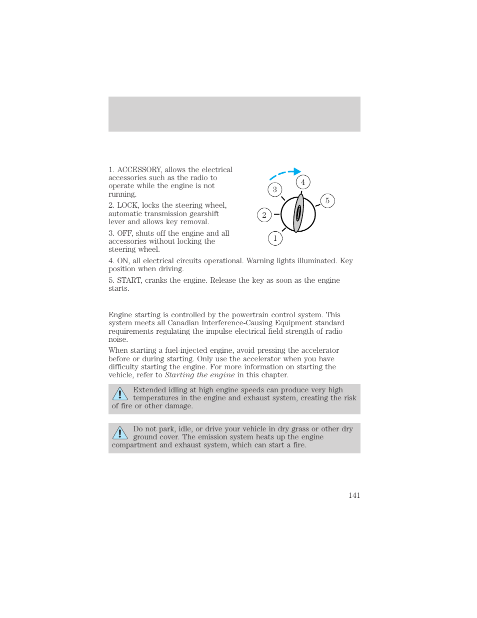Driving | FORD 2002 Ranger v.2 User Manual | Page 141 / 288
