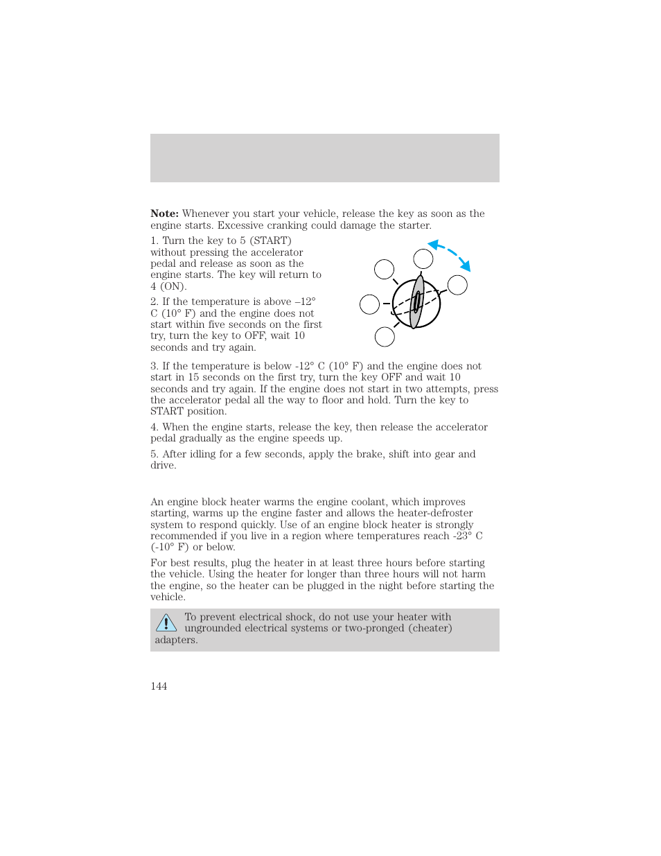 Driving | FORD 2002 Ranger v.2 User Manual | Page 144 / 288