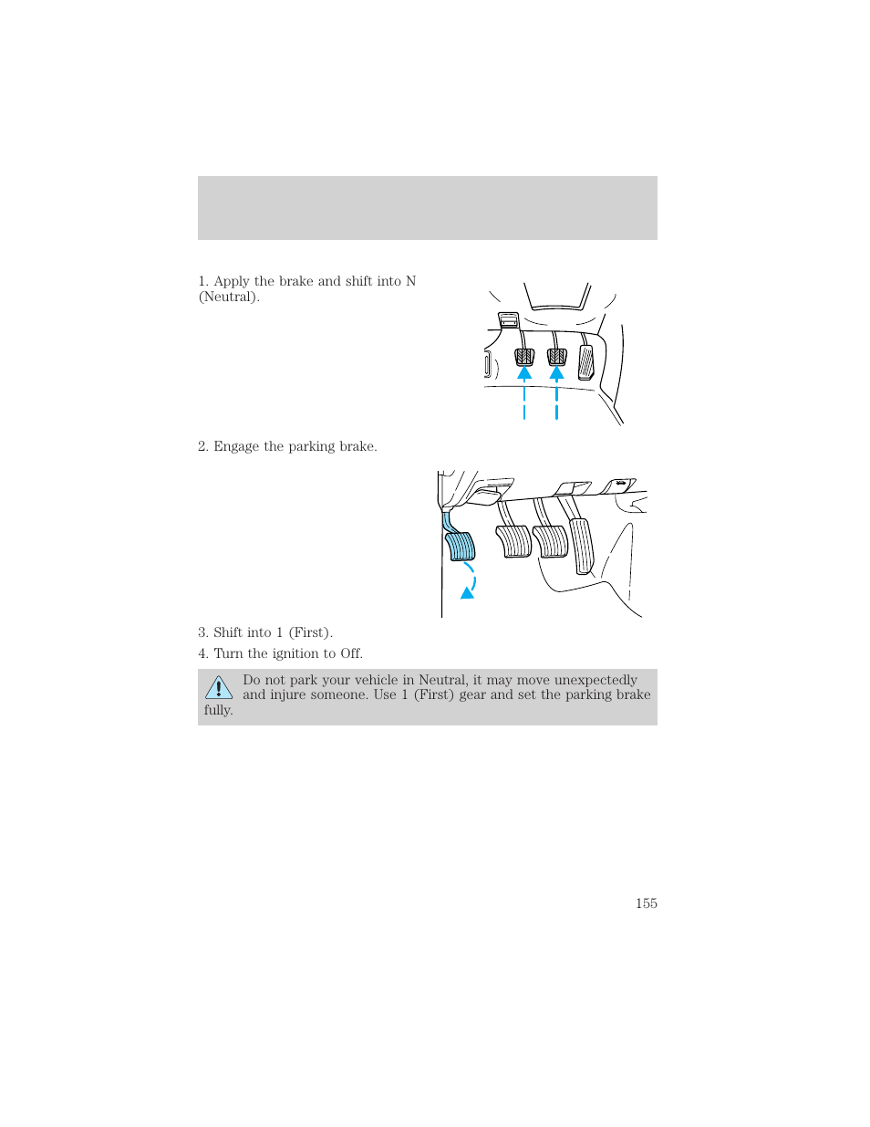 Driving | FORD 2002 Ranger v.2 User Manual | Page 155 / 288