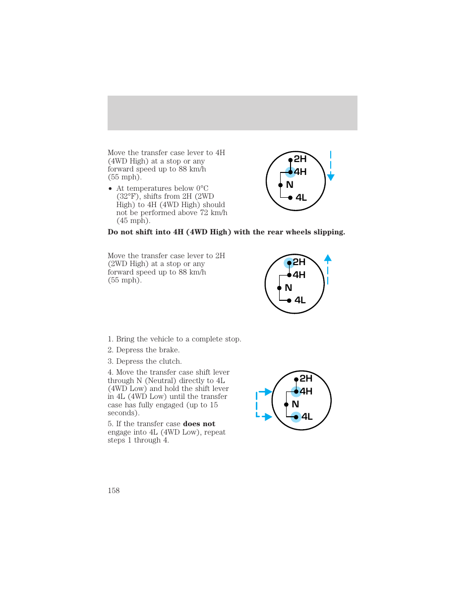 Driving | FORD 2002 Ranger v.2 User Manual | Page 158 / 288