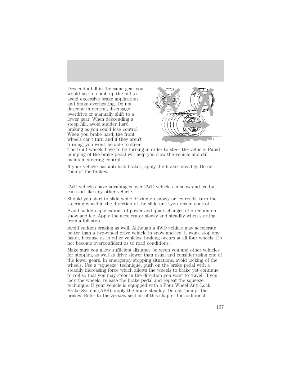 Driving | FORD 2002 Ranger v.2 User Manual | Page 167 / 288