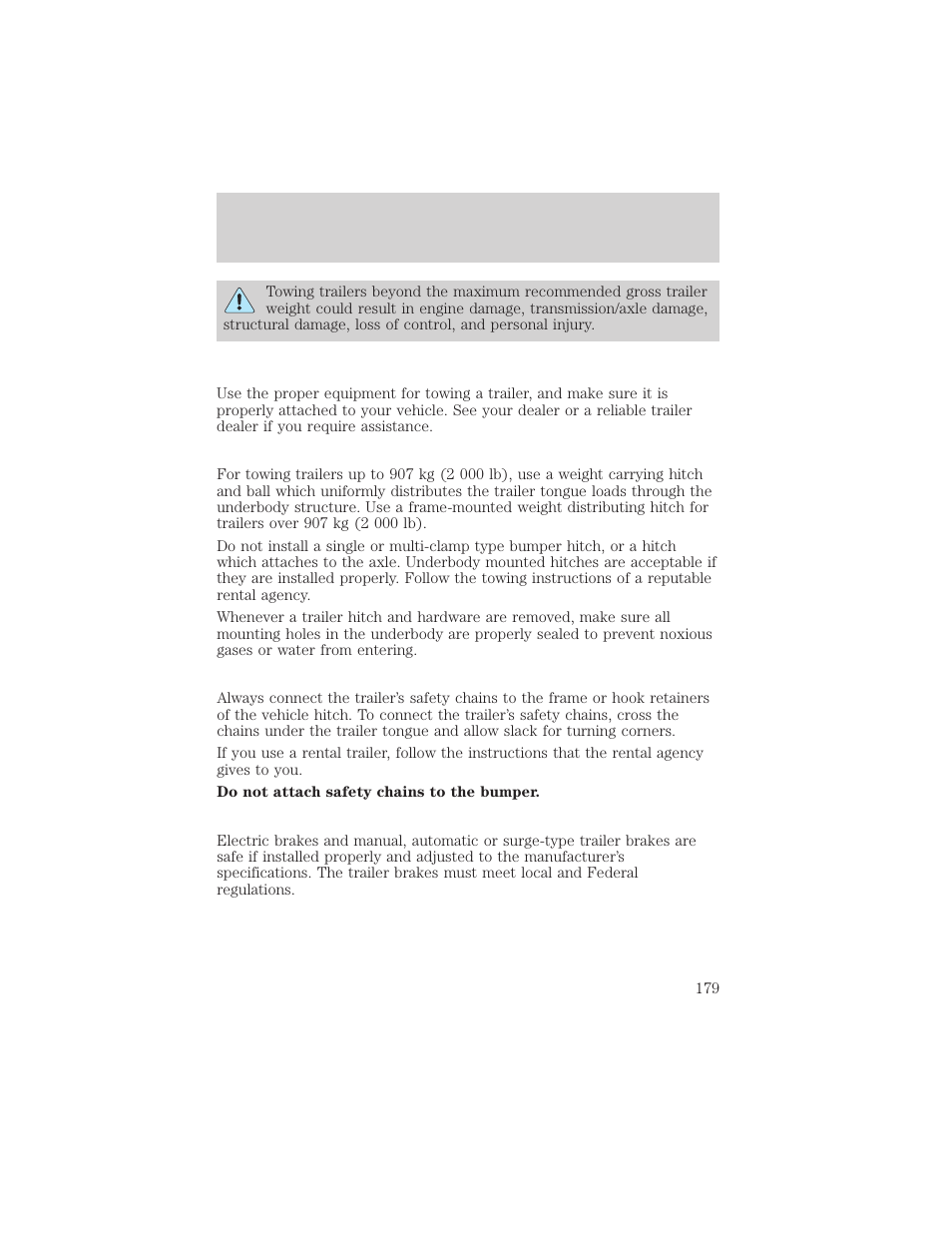 Driving | FORD 2002 Ranger v.2 User Manual | Page 179 / 288
