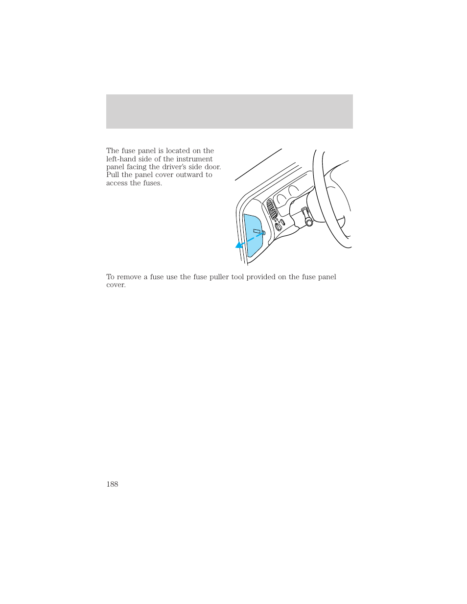Roadside emergencies | FORD 2002 Ranger v.2 User Manual | Page 188 / 288