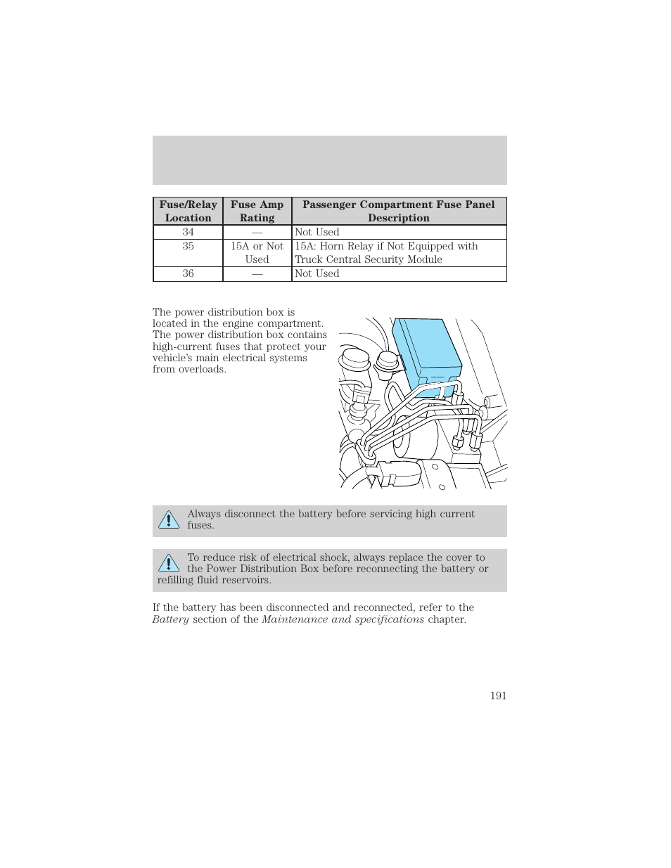Roadside emergencies | FORD 2002 Ranger v.2 User Manual | Page 191 / 288