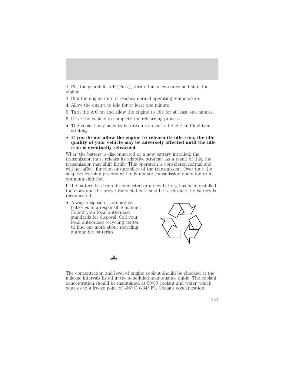 Maintenance and specifications | FORD 2002 Ranger v.2 User Manual | Page 241 / 288
