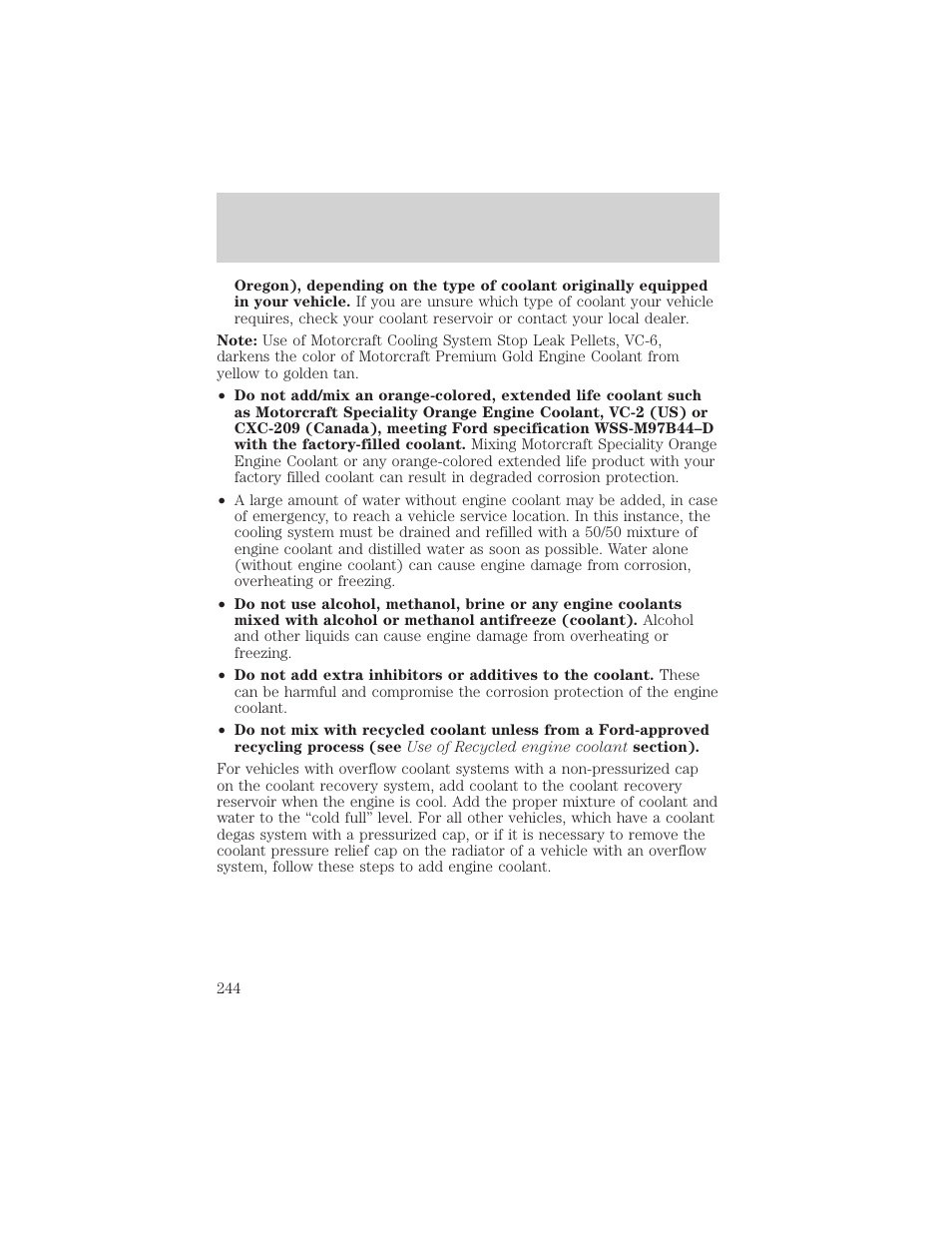 Maintenance and specifications | FORD 2002 Ranger v.2 User Manual | Page 244 / 288