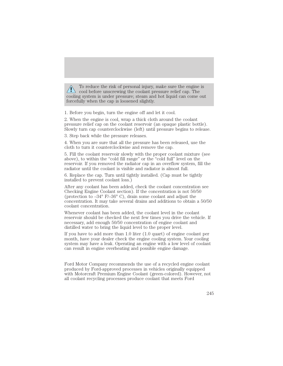 Maintenance and specifications | FORD 2002 Ranger v.2 User Manual | Page 245 / 288