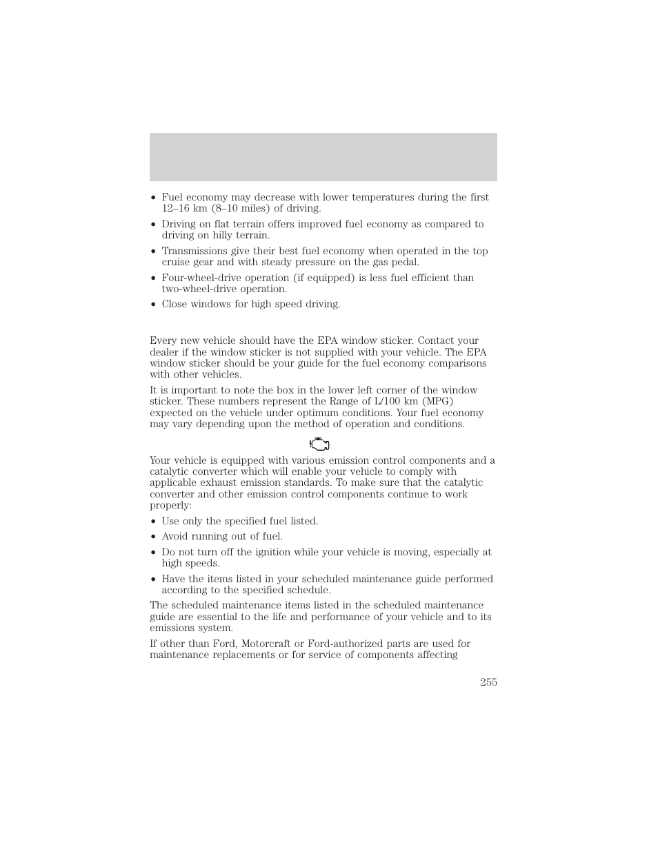 Maintenance and specifications | FORD 2002 Ranger v.2 User Manual | Page 255 / 288