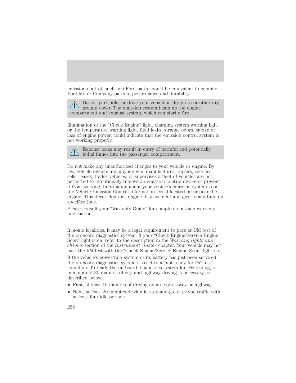 Maintenance and specifications | FORD 2002 Ranger v.2 User Manual | Page 256 / 288