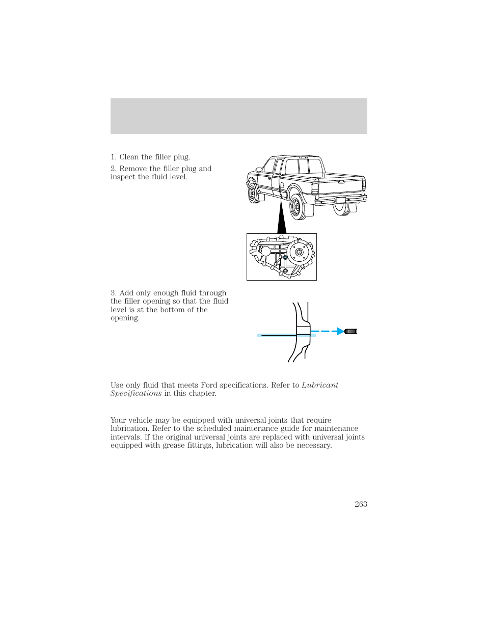 Maintenance and specifications | FORD 2002 Ranger v.2 User Manual | Page 263 / 288