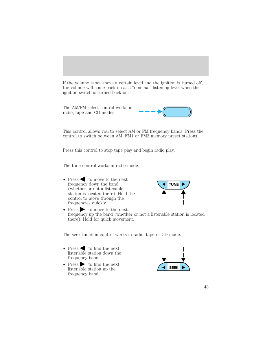 Entertainment systems | FORD 2002 Ranger v.2 User Manual | Page 43 / 288