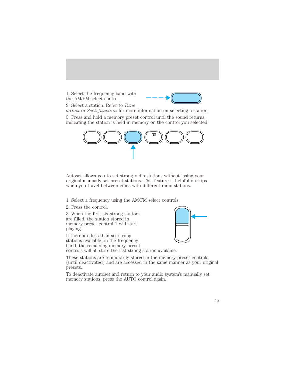Auto clk entertainment systems | FORD 2002 Ranger v.2 User Manual | Page 45 / 288