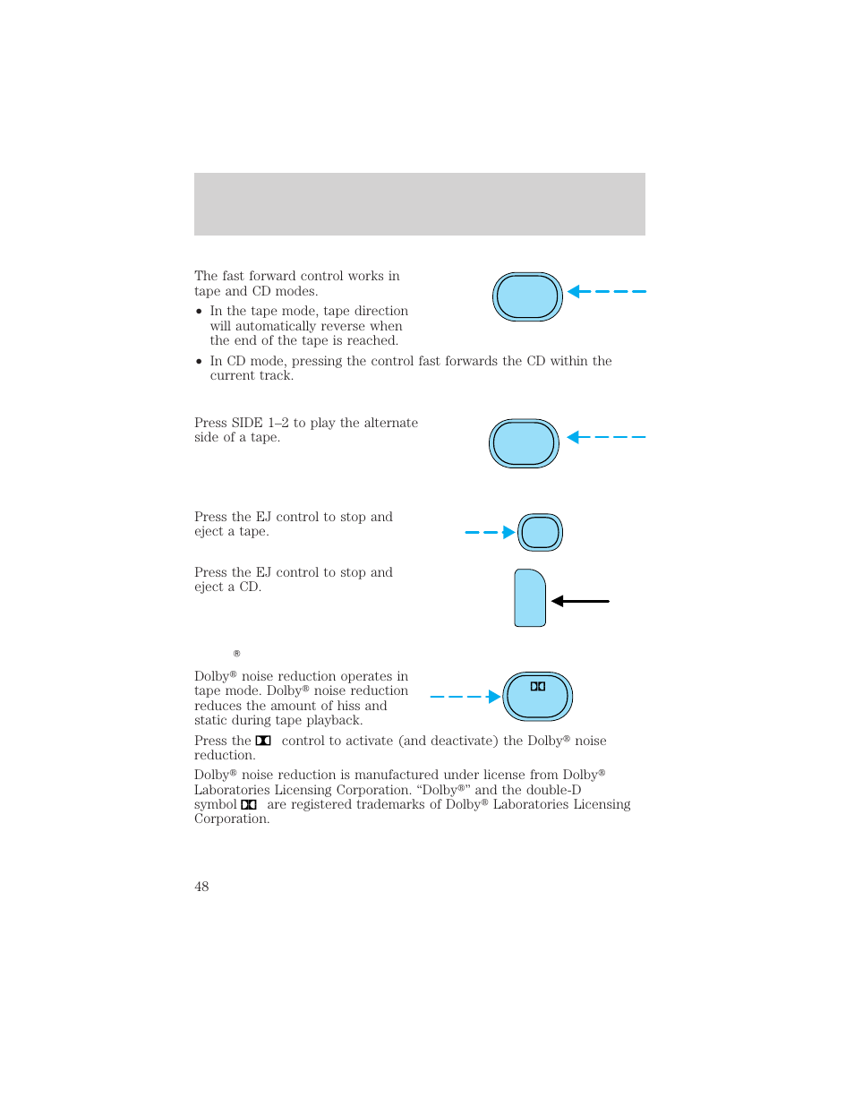 Entertainment systems | FORD 2002 Ranger v.2 User Manual | Page 48 / 288