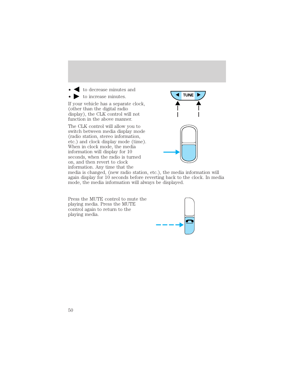 Auto clk, Entertainment systems | FORD 2002 Ranger v.2 User Manual | Page 50 / 288