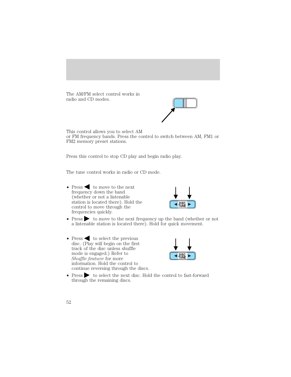 Entertainment systems | FORD 2002 Ranger v.2 User Manual | Page 52 / 288