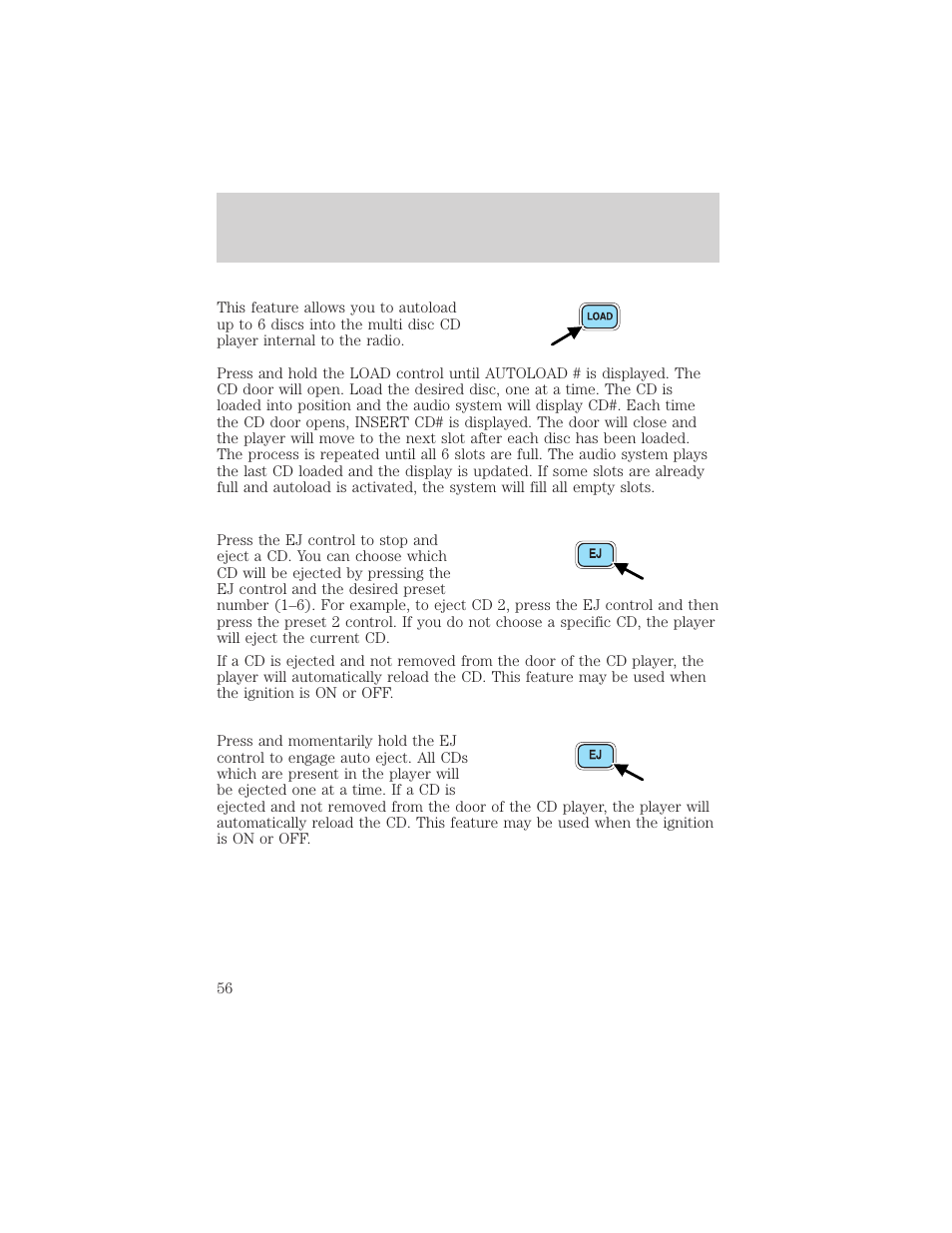 Entertainment systems | FORD 2002 Ranger v.2 User Manual | Page 56 / 288