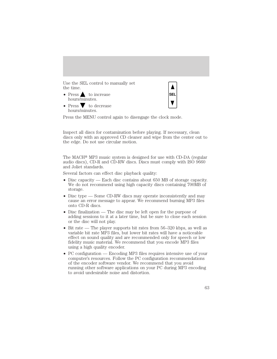 Entertainment systems | FORD 2002 Ranger v.2 User Manual | Page 63 / 288