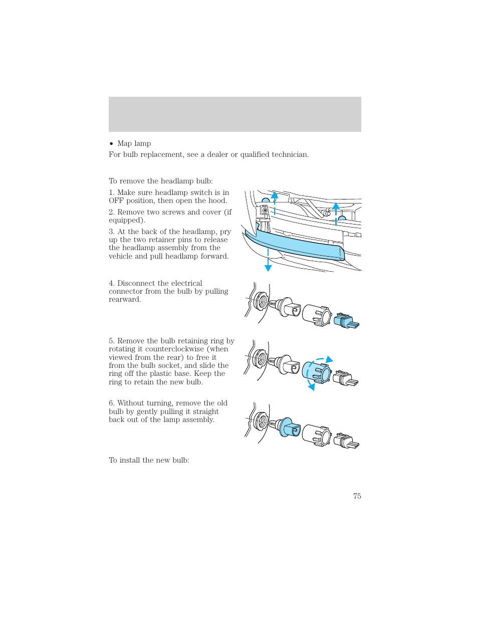 Lights | FORD 2002 Ranger v.2 User Manual | Page 75 / 288