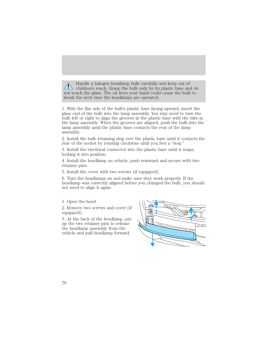 Lights | FORD 2002 Ranger v.2 User Manual | Page 76 / 288