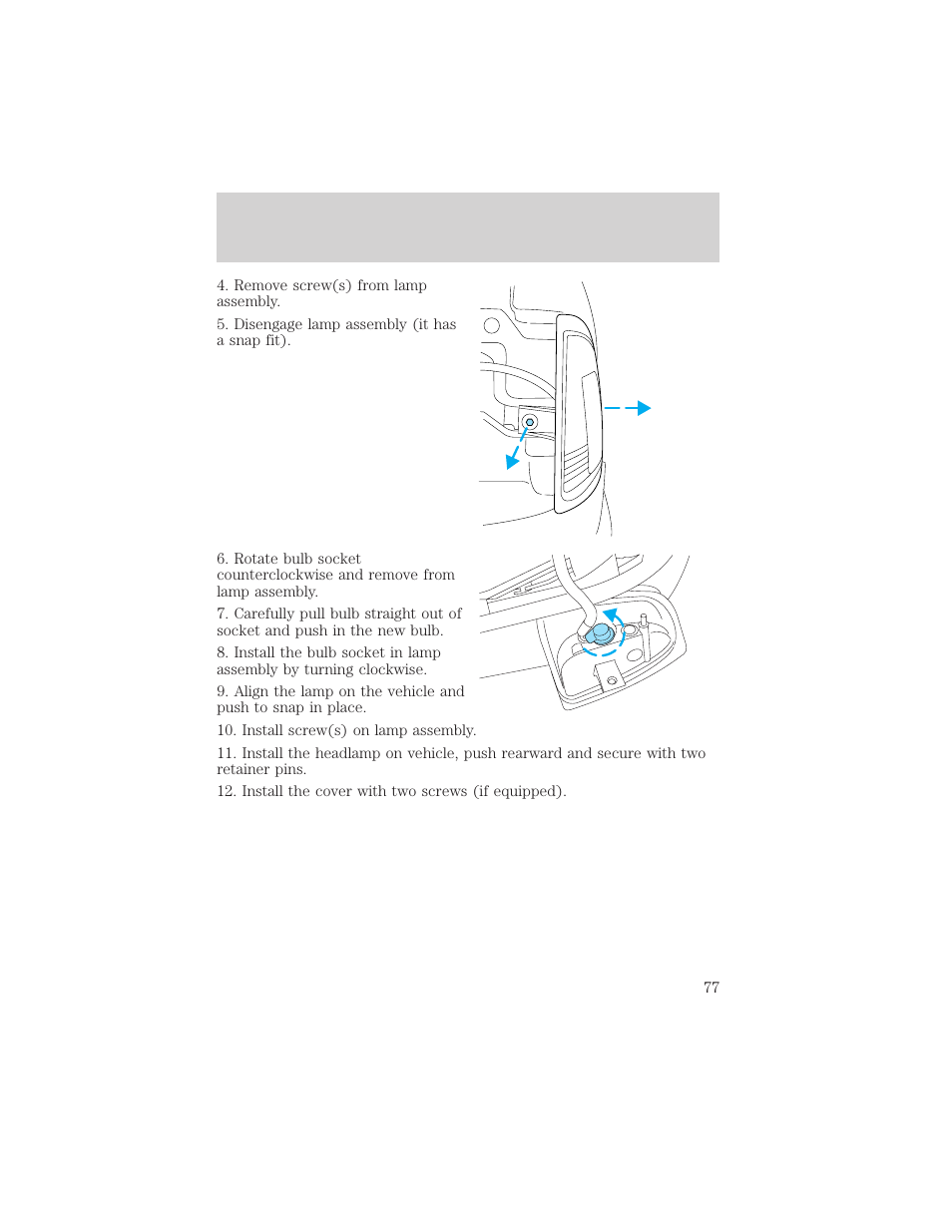 Lights | FORD 2002 Ranger v.2 User Manual | Page 77 / 288