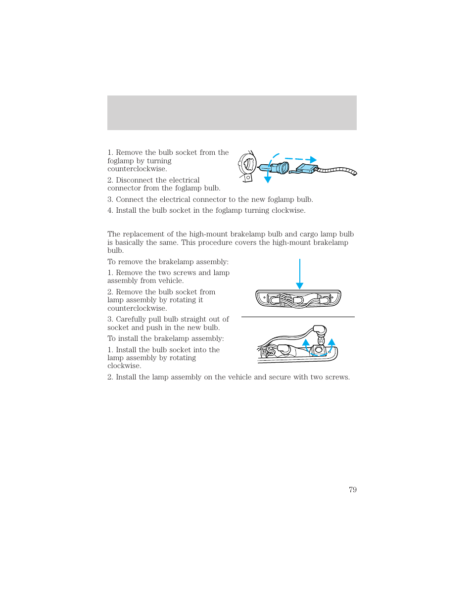 Lights | FORD 2002 Ranger v.2 User Manual | Page 79 / 288