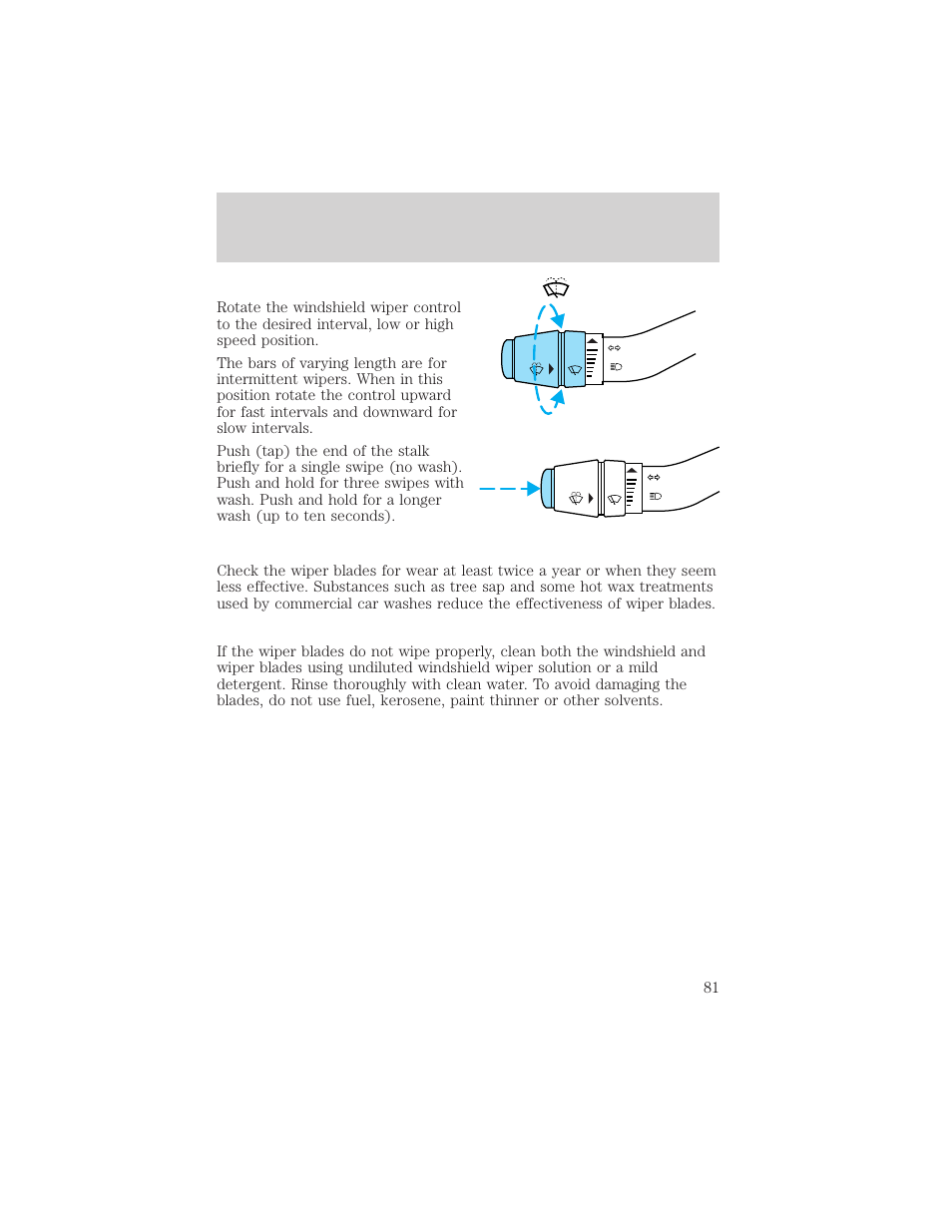 Driver controls | FORD 2002 Ranger v.2 User Manual | Page 81 / 288
