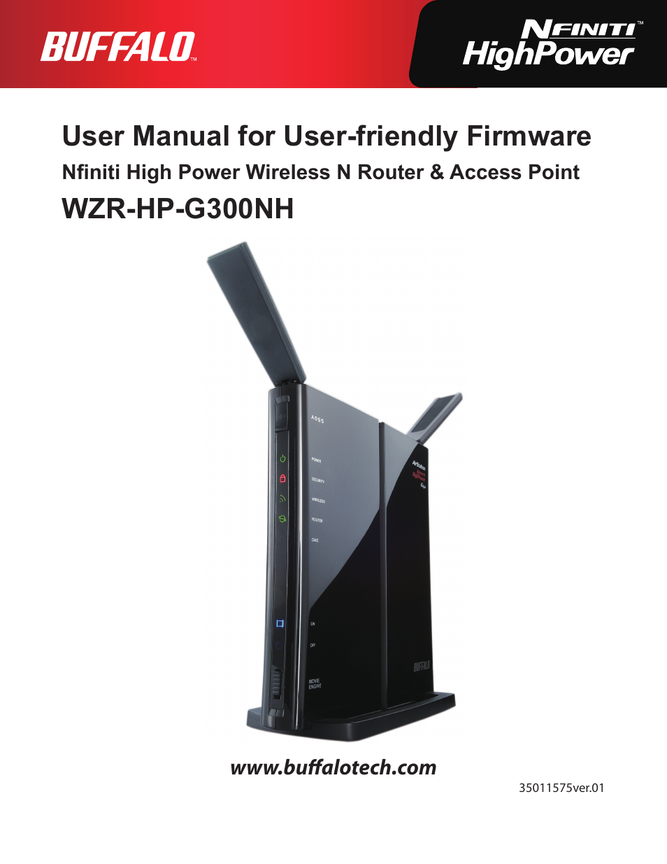 Buffalo Technology NFINITI WZR-HP-G300NH User Manual | 133 pages