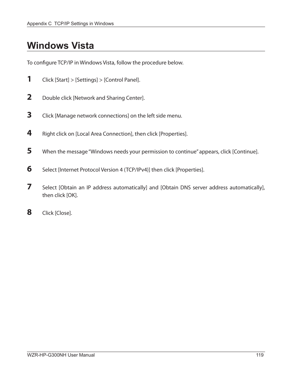 Windows vista | Buffalo Technology NFINITI WZR-HP-G300NH User Manual | Page 120 / 133