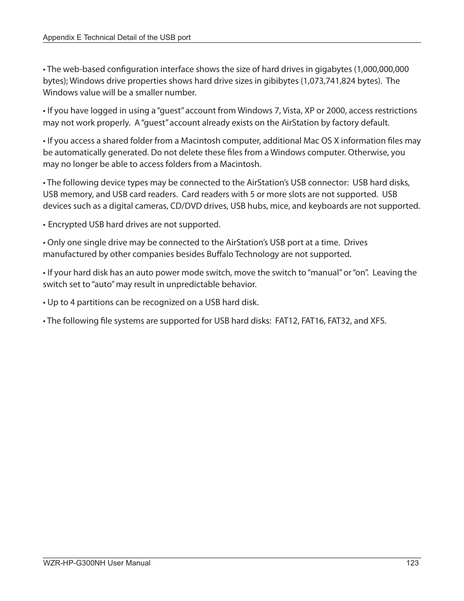 Buffalo Technology NFINITI WZR-HP-G300NH User Manual | Page 124 / 133