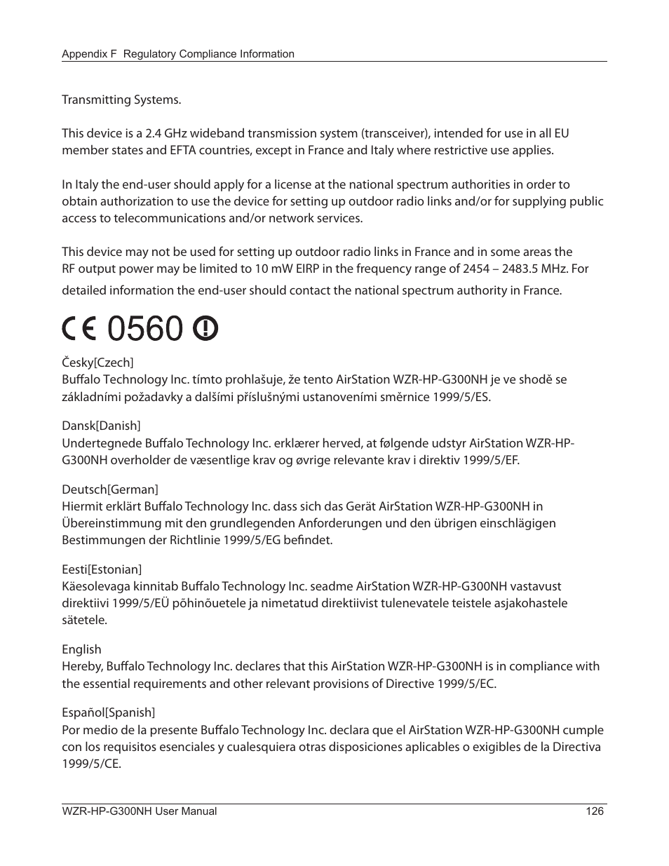 Buffalo Technology NFINITI WZR-HP-G300NH User Manual | Page 127 / 133