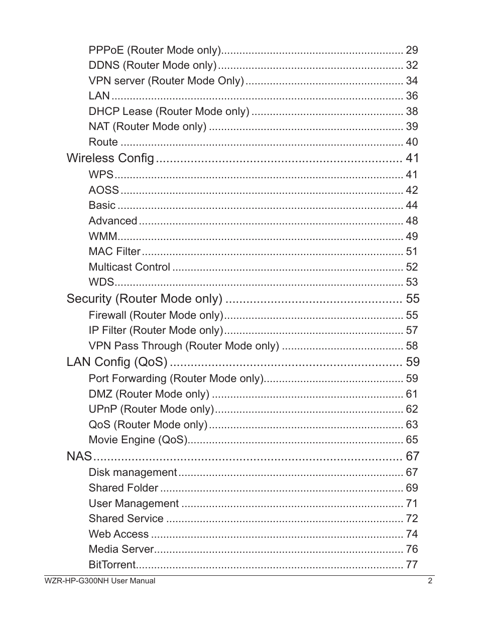 Buffalo Technology NFINITI WZR-HP-G300NH User Manual | Page 3 / 133
