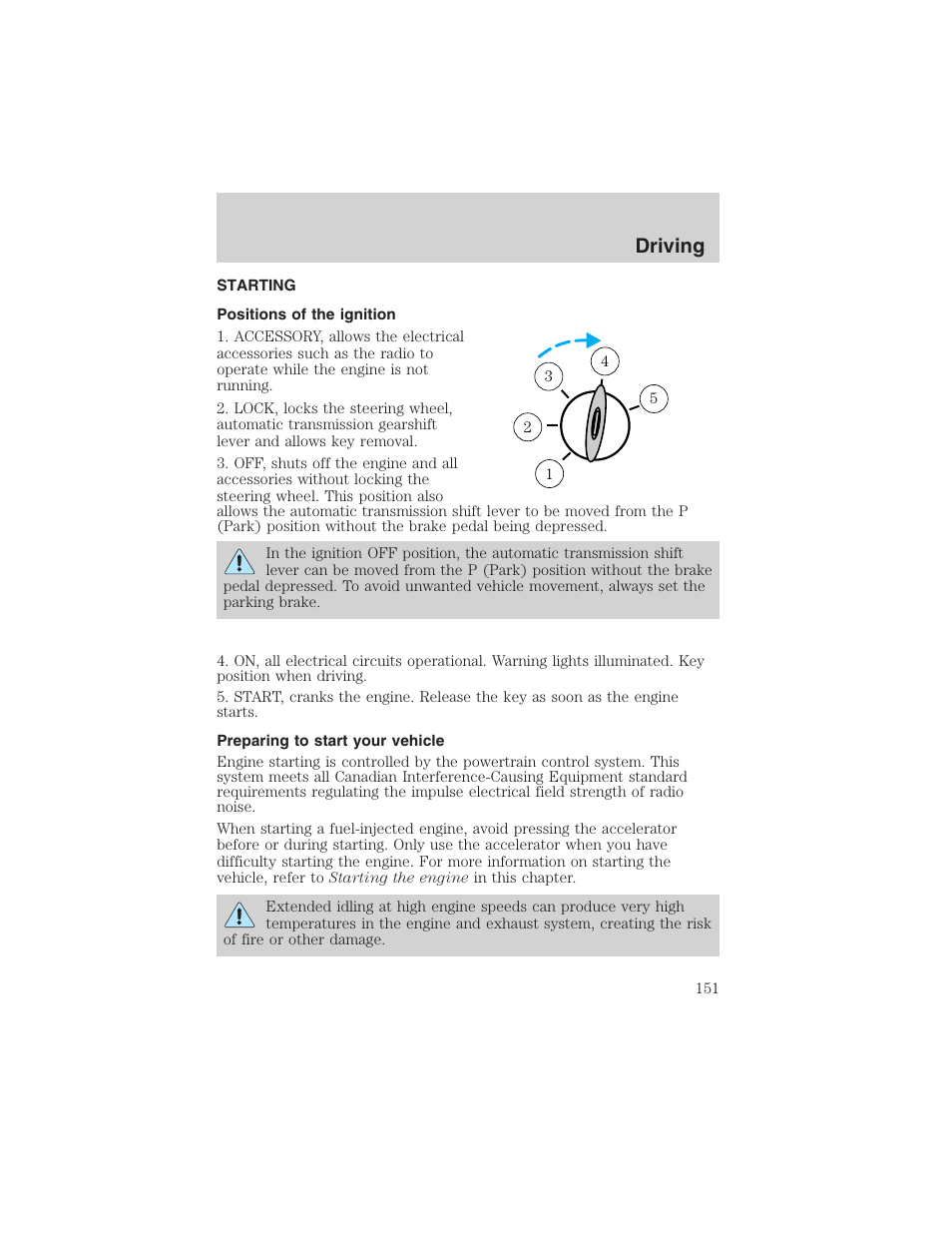 Driving | FORD 2002 Ranger v.3 User Manual | Page 151 / 296