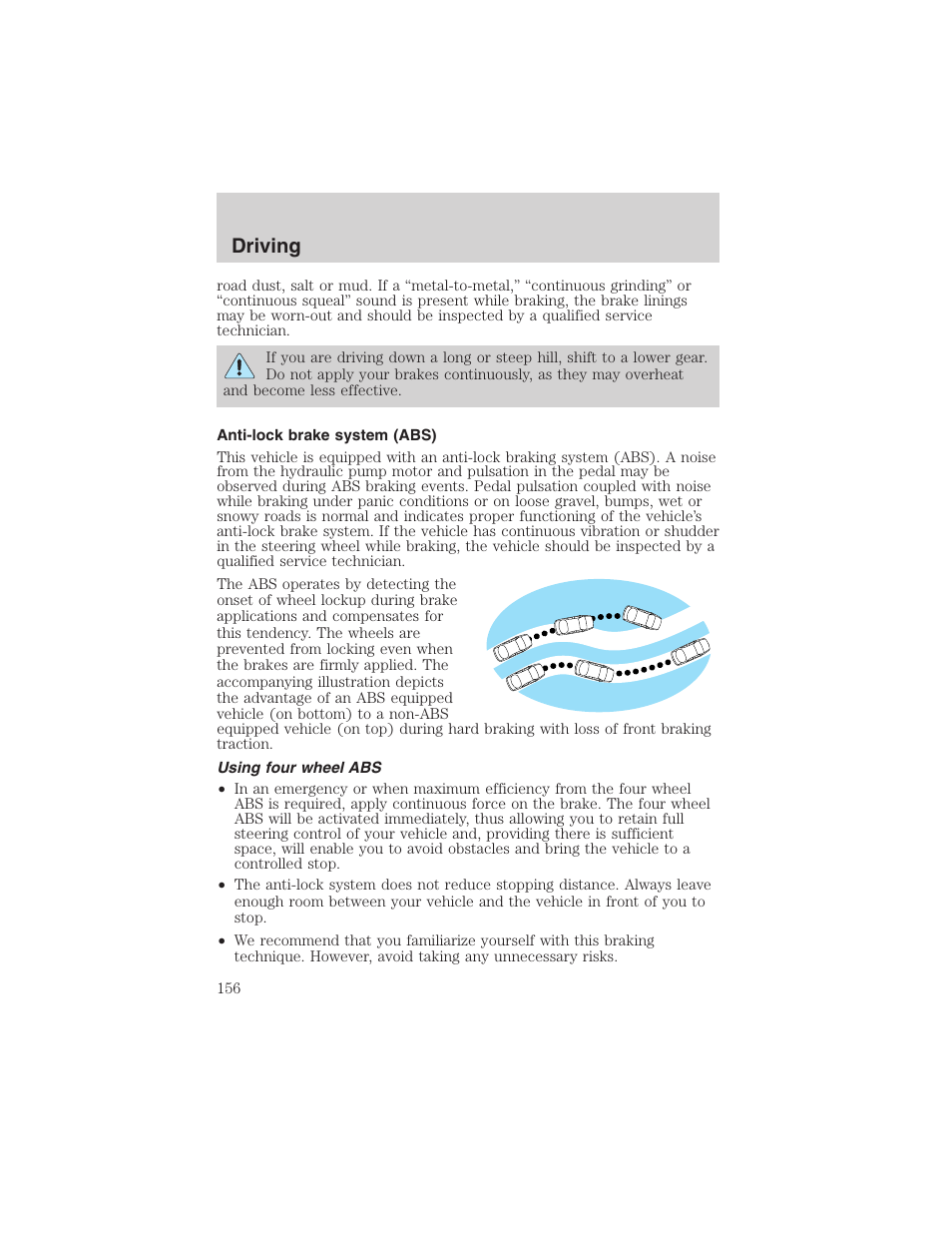 Driving | FORD 2002 Ranger v.3 User Manual | Page 156 / 296